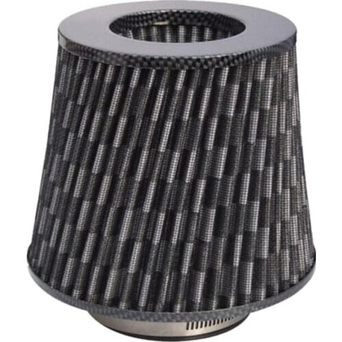 Universal Car Air Filters Performance High Flow Cold Intake Filter Induction Kit Sports Power Mesh Cone 76MM