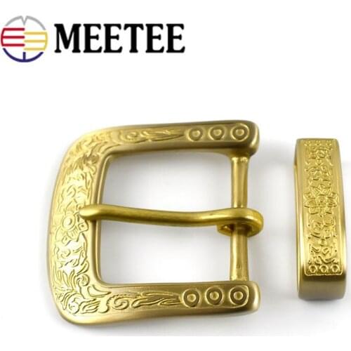 1Pc Fashion 40mm Solid Brass Men Belt Buckles Metal Pin Buckle For Belts 37-38mm DIY Leather Craft Jeans Accessories YK014