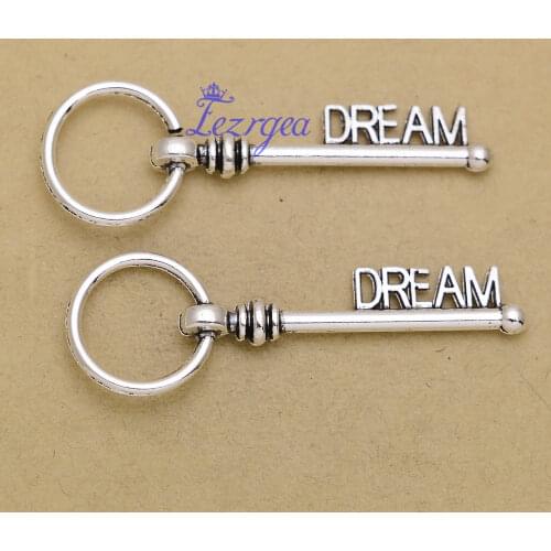 15pcs/lot--51mm, Antique silver plated dream key charms ,DIY supplies, Jewelry accessories