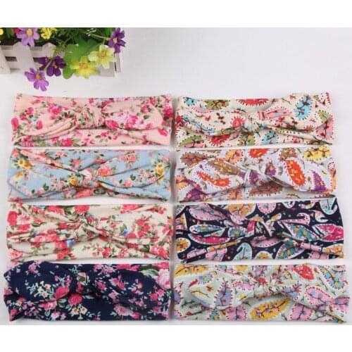 2015 Fashion Top Knot Headbands Girls Headwrap Rhinestone Rabbit Bow Ear Hairband Cross Knot kids Turban Tie Knot Headwrap