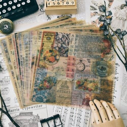 2019 Vintage Pattern Vellum Paper For Diy Scrapbooking Card Making Decorative Materials Paper Crafts