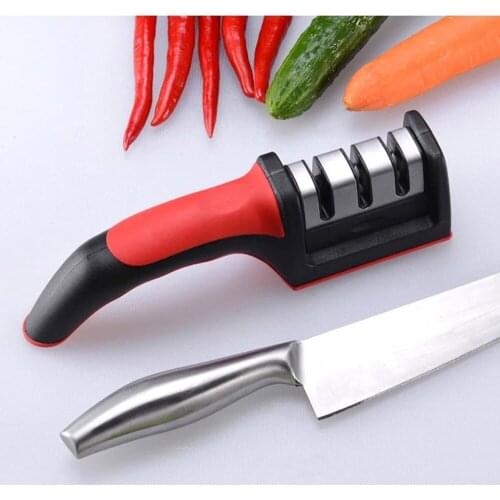3 Stage Professional Kitchen Knife Sharpener diamond +Tungsten Steel+Ceramic Kitchen Knife Sharpener Tools Manual Scissors Tool