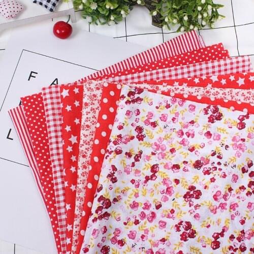 7pcs/set 25*25Cm/50*50Cm DIY Handmade Accessories Cotton Fabric Printed Cloth Sewing Quilting Fabrics for Patchwork Needlework