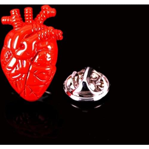 Red heart shape Brooch New Fashion Jewelry Pin mens and womens French hat shirt scarf LAPEL BADGE PIN gift
