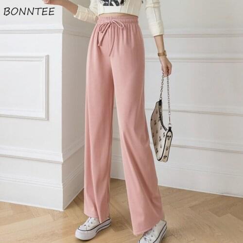 Pants Women Summer Loose Japanese Style Streetwear High Waist Fashion Soft Casual All-match Wide Leg Female Trousers New Simple