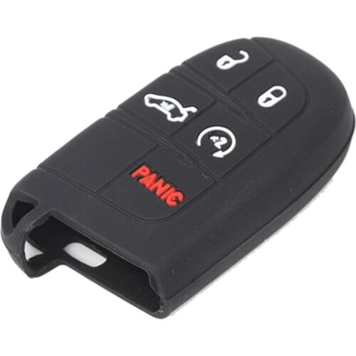 5 Buttons Silicone Remote Key Fob Cover Case for Jeep Grand Cherokee Renegade Chrysler 300 Durango Charger Challenger