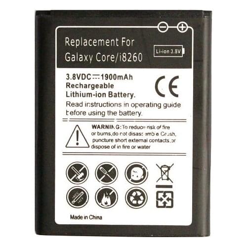 Ciszean 1900mAh B150AE / B150AC Replacement Battery For Samsung Galaxy Core i8260 G3508 G3509 G3502/U i8268/D i829 i8262/D G3500