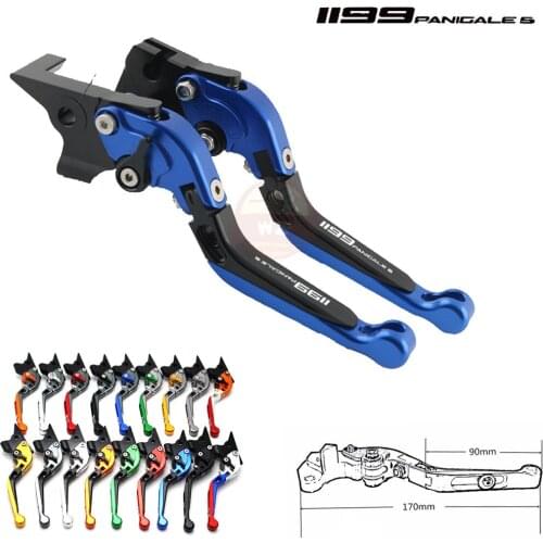 For DUCATI 848 / EVO 749 999 1098 1198/1199 Panigale, Adjustable Folding Extendable Brake Clutch Levers For Motorcycle