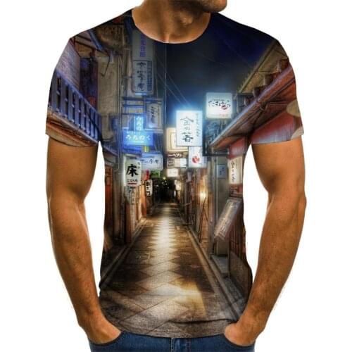 Giyu Brand Japan T shirt Men Landscape Tshirt Printed Harajuku Tshirts Casual Funny Shirt Print Short Sleeve summer Printed Slim