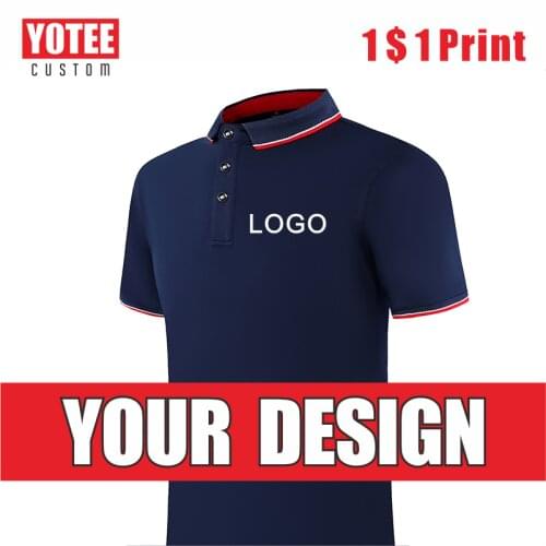 YOTEE High-end Polo Shirt Logo Customization Embroidery Cotton Business Leisure Group Personal Polo Shirt Logo Customization