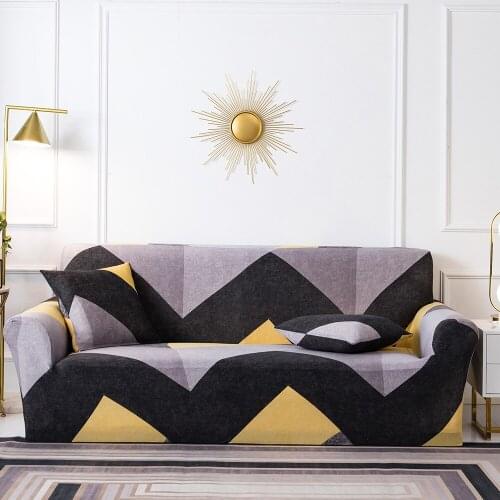 Geometric Nordic L-Shaped Sofa Cover Stretch Sofa Cover for Living Room Sofa Towel Couch Cover Chaise Lounge Sectional Slipcover