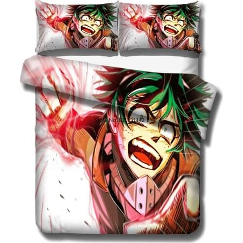 My Hero Academy 3D Digital Printing Bedding Set Fashion Japanese Anime Down Quilt Cover Pillowcase (no Sheets)