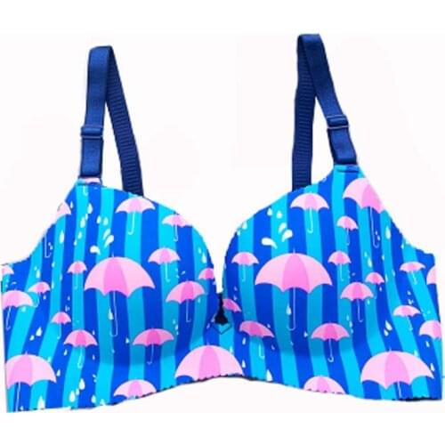 Fashion sexy bra duoble padded cup women bra gather breast super push up bra one piece seamless adjust straps big size bra