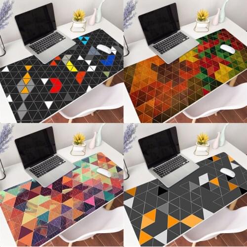 Geometric Non Slip PC Keyboard Gamer Gaming Mouse pads Size for 400x900x2mm