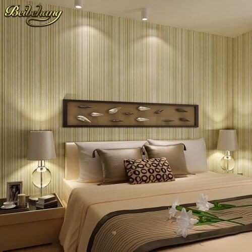 Beibehang wall paper modern minimalist vertical stripes non-woven wallpaper shop for living room wallpaper backdrop study cozy