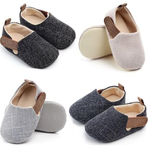 Baby Boy Shoes Infant Soft First Walkers Shoes Kids Nonslip Indoor Outdoor Toddler Shoes Spring Autumn Cotton Fabric Pre Walkers