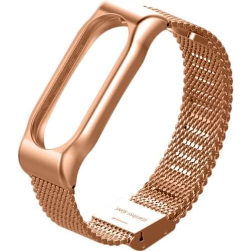 Original KZFashion xiaomi band 2 for millet bracelet 2 metal strap smart sports waterproof stainless steel Milanese wristband II