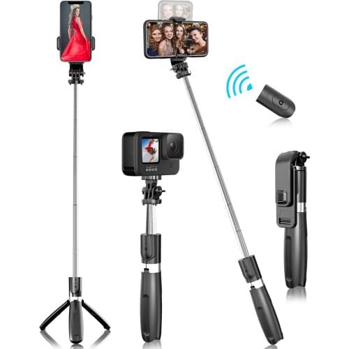 Wireless Bluetooth Selfie Stick For Mobile Phone iPhone Gopro Camera Travel Telescopic Tripod Monopods For European Cup Live