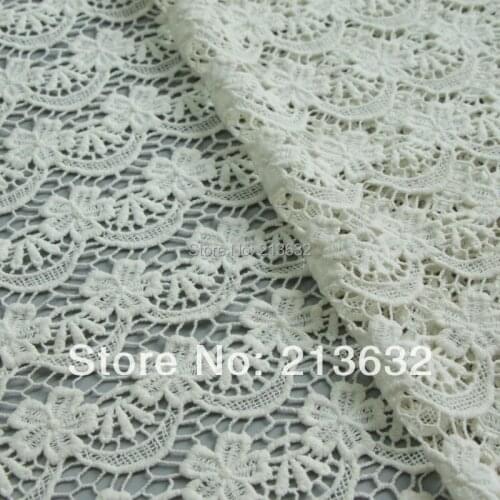 POs23-39 luxury textile professional water soluble embroidered cotton cloth High-grade embroidered fabrics hollow-out jewelry