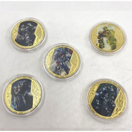 5types Iron person gold plated Collection Coin Home Decoration Accessories Commemorative Coin Old Metal Gift Coins