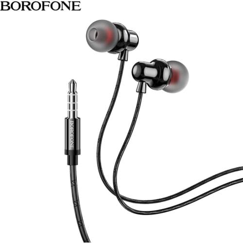 BOROFONE Wired Universal 3.5mm Earphone In-Ear Wired Control Speaker Music Wired Headsets With Mic For Xiaomi Huawei
