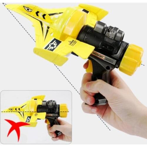 Hand-throwing Airplane Ejection Glider Toy Catapult Foam Gun Aircraft Launcher Play Models Children Outdoor Fun Gifts Kids Toys