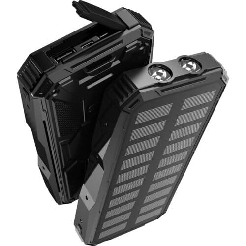 20000mAh Solar Powerbank Qi Wireless Charger QC3.0 External Battery PD18W USB Poverbank for iPhone 11 Xiaomi Phone Power Bank