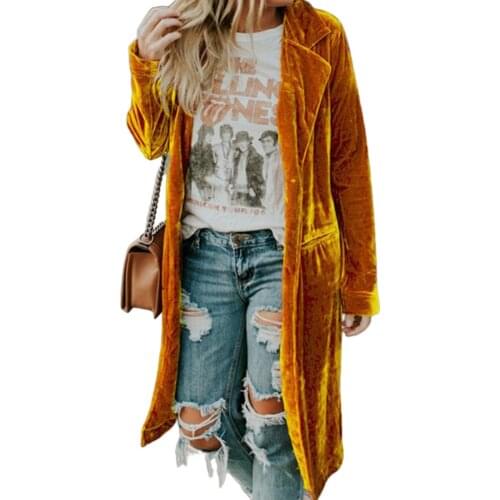 Plus Size Fake fur Coat Autumn Winter Women Jacket Wool Blend Solid Color Long Sleeve Coat Velvet Pockets Midi Jacket