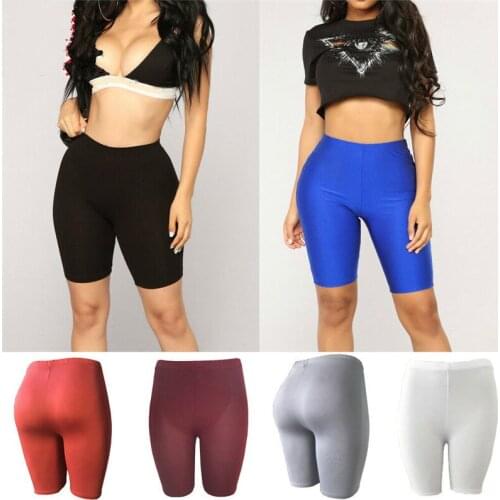 Womens Leggings Stretch Biker Shorts Workout Spandex New Yoga Pants S,M,L,XL Solid