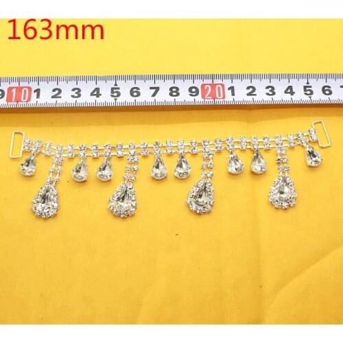 New 10pcs Swimwear Chain Connectors/Metal Chain Buttons Crystal Rhinestone Bikini Buckle For Swimwear Free Shipping
