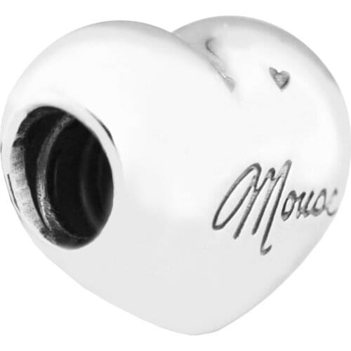 100% 925 Sterling Silver Jewelry Beads Fits for Pandora Bracelets Mouse Signature Charms for Women DIY Making Free Shipping