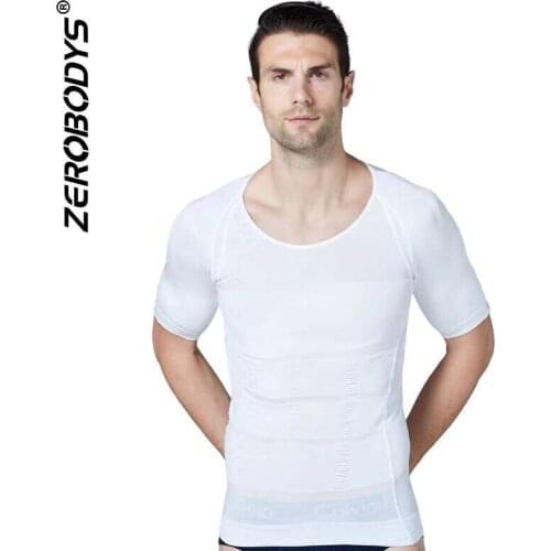 2-PACK Men Slimming Body Shaper Tummy Shapewear Fat Burning Vest Modeling Underwear Corset Waist Trainer Muscle Girdle Shirt