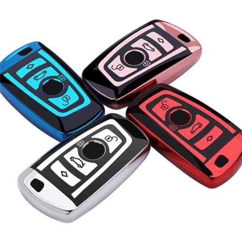 2020 Soft TPU Car Key Case for BMW new 1 3 4 5 6 7 series F10 F20 F30 smart 3 buttons for BMW Car interior Accessories key chain