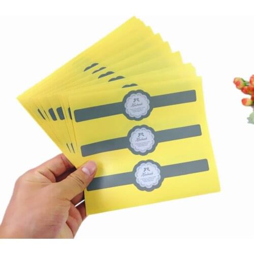 30pcs/lot New Vintage Gray Long Strip Handmade Seal Christmas DIY Note Gift Labels