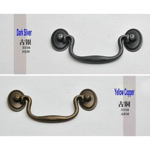 4PC/Lot Retro Antique Europe Type Cupboard Closet Cabinet Furniture Griphook Ring Pull Drawer Pull Tab
