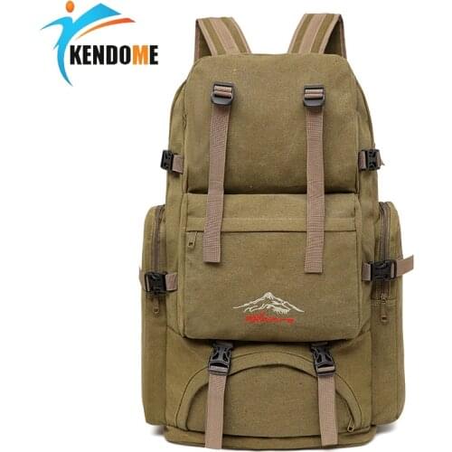 50L Men Military Hiking Backpack Camping Trekking Backpack Outdoor Sports Waterproof Rucksack Large Canvas Tactical Mochila