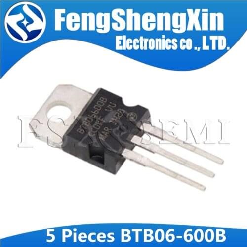 5pcs BTB06-600B TO-220 BTB06-600 TO220 BTB06 06-600B TRIACS