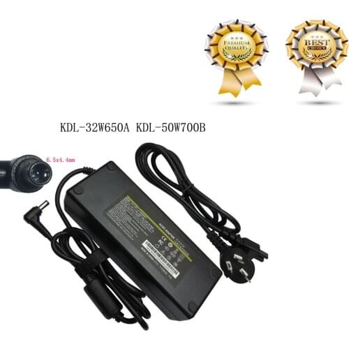 19.5V 6.5*4.4mm Power Adapter For Sony KDL-32W650A KDL-50W700B LCD TV charger