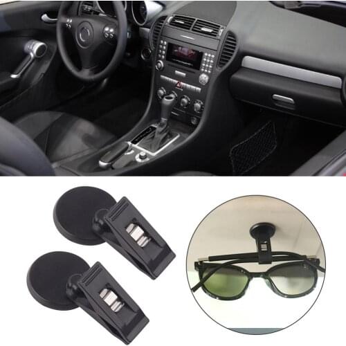 2PCS Car Access Card Holder Ticket Glasses Holder Ticket Clip Strong Adhesive Multipurpose Clamp Auto Accessories