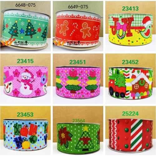 Free shipping 10 yards cartoon printed grosgrain ribbon 6648