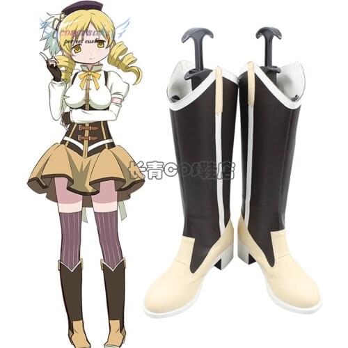 Puella Magi Madoka Magica Tomoe Mami cosplay Shoes Boots Professional Handmade ! Perfect Custom for You