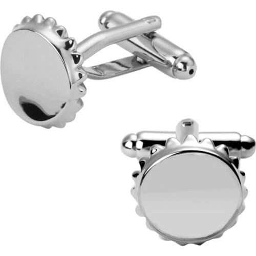 IGame Factory Price Retail Fashion Cufflinks Green silvery Novelty Beer Bottle Cap Design Cuff Links 3 pair pack sale