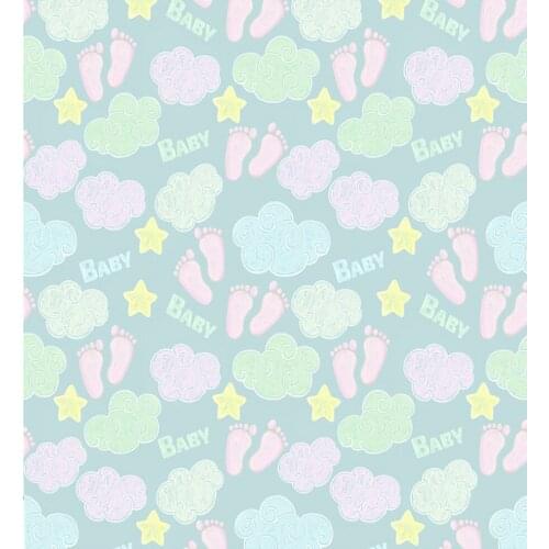 VinylBDS Fond Thick Clothe Cartoon Jigsaw Clouds Five-Pointed Star For New Baby Kate Scenic Photography Backdrops