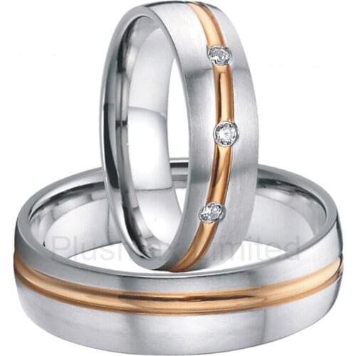 China Manufacturer titanium jewelry special custom size couples promise wedding rings