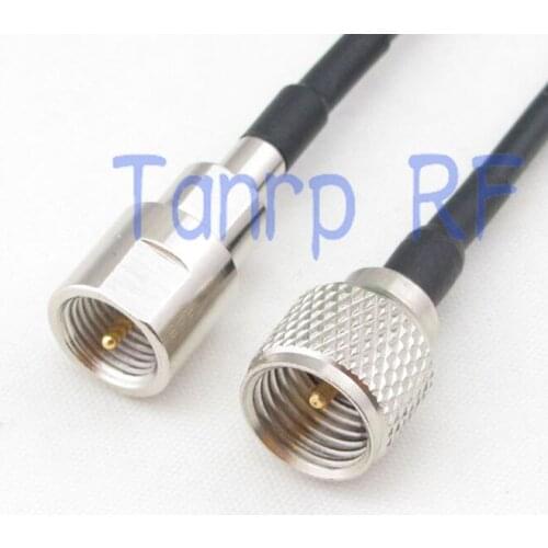 50CM Pigtail coaxial jumper cable RG174 extension cord 20in mini UHF male plug to FME male plug RF connector adapter