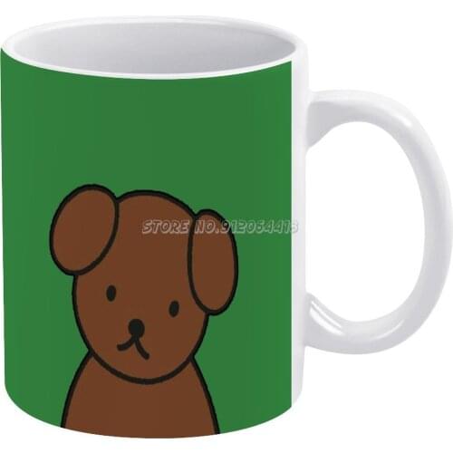 Puppy Nijntje Coffee Mugs 330ml Creative Travel Mug and Cup Office Drinkware Mugs Tazza Brown Puppy Friend Cartoon Puppy Nijntje