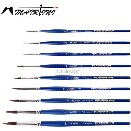 Mairtini 717 Paint Brushes Set, Nylon Professional Round Paint Brushes for Watercolor, Oil Painting, Acrylic, Face Body Nail Art