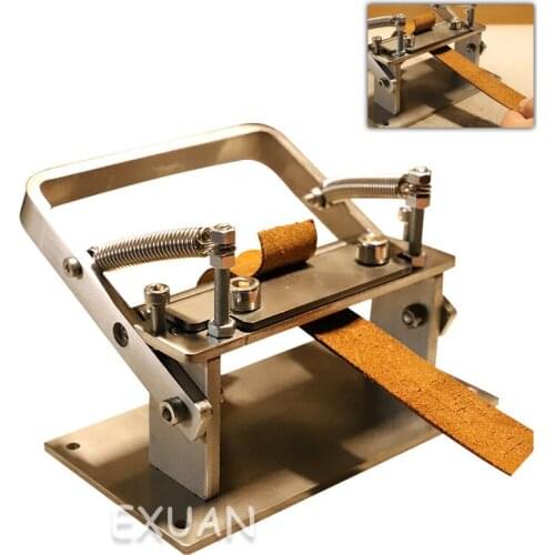 Stainless Steel Craft Leather Thinning Machine DIY Manual Cutting Peeler Metal Tools +8 Pcs Blade 100MM*18MM