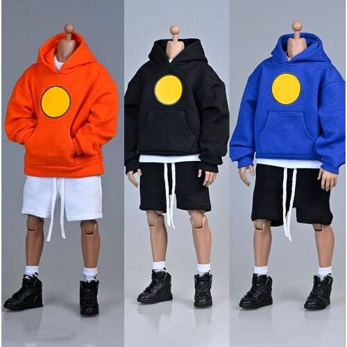 1/6 Scale Male Sweatshirt Loose Hoodies Pants Sports Top Hoodie Jacket Sweater Sportswear Long Sleeve Model for 12'' Body