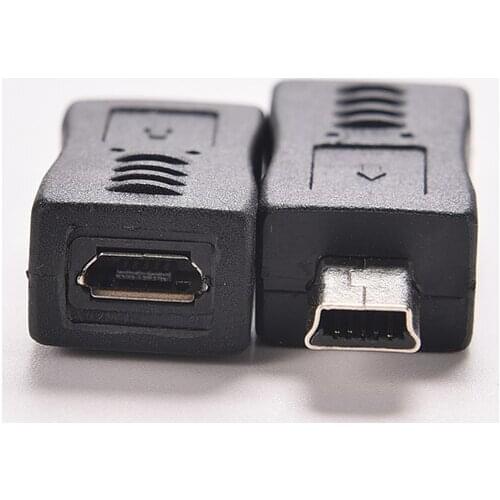 Micro USB Female to Mini USB Male Adapter Connector Converter Adaptor for Mobile Phones MP3